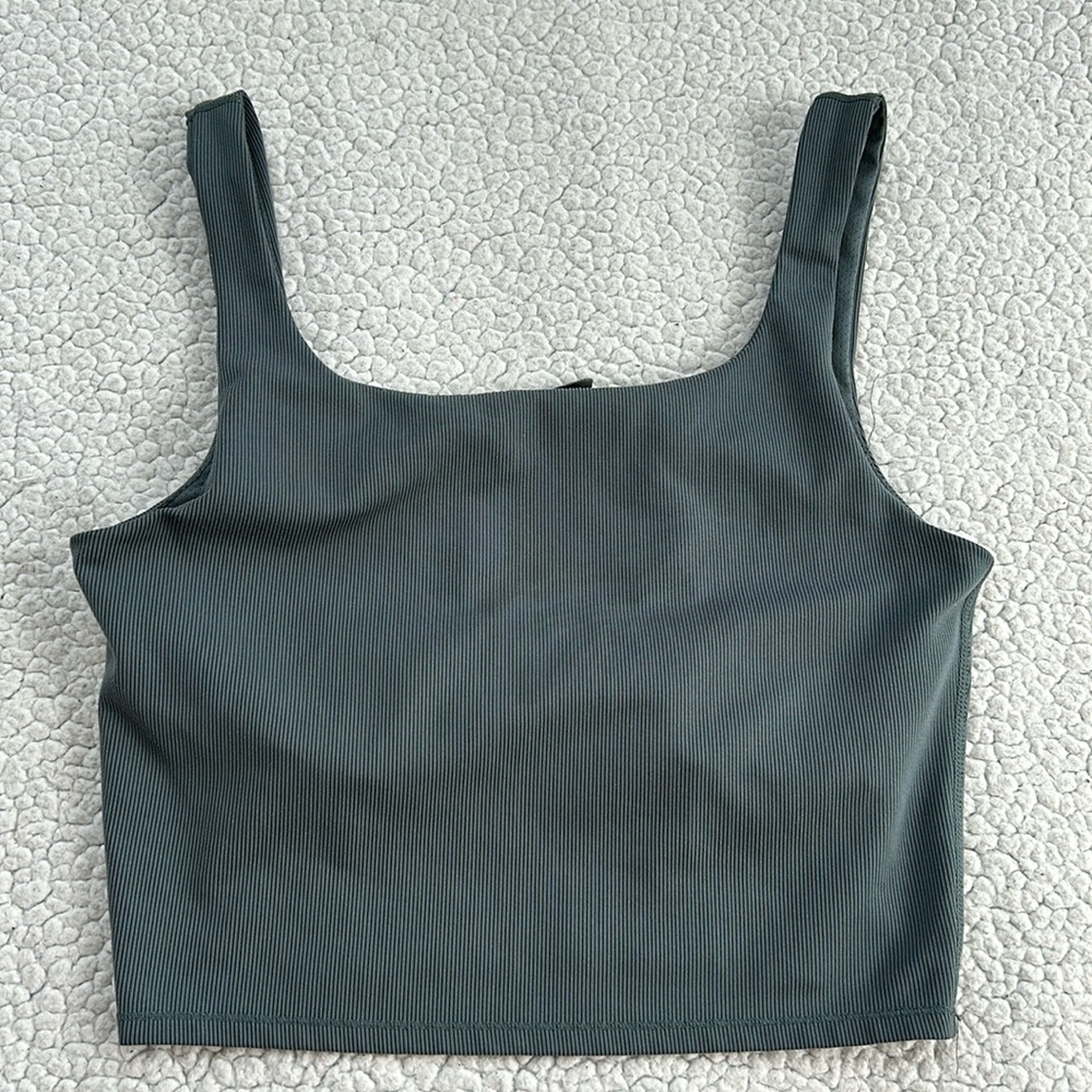90 Degree by Reflex Ribbed Cropped Crop Tank Top, Size small